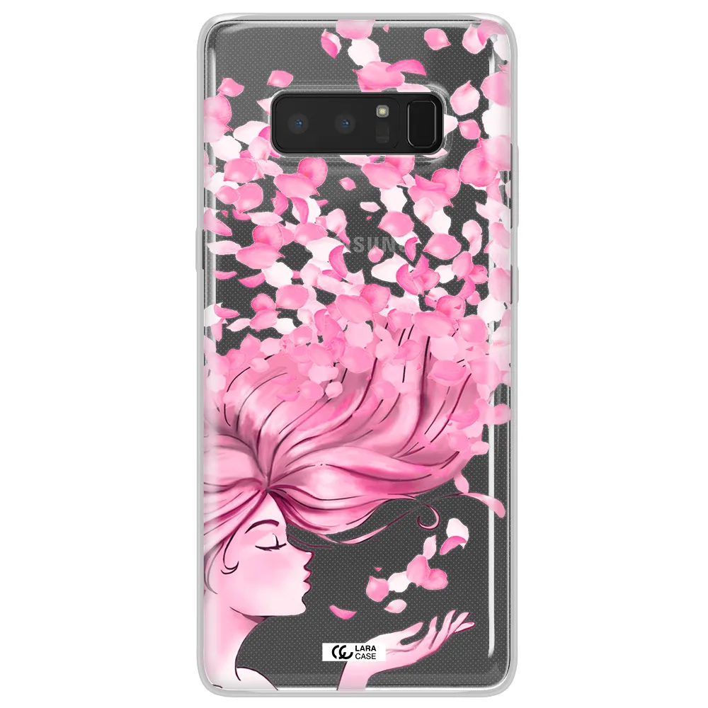 Sakura Leaves Hair Samsung Note 8 Clear TPU Case