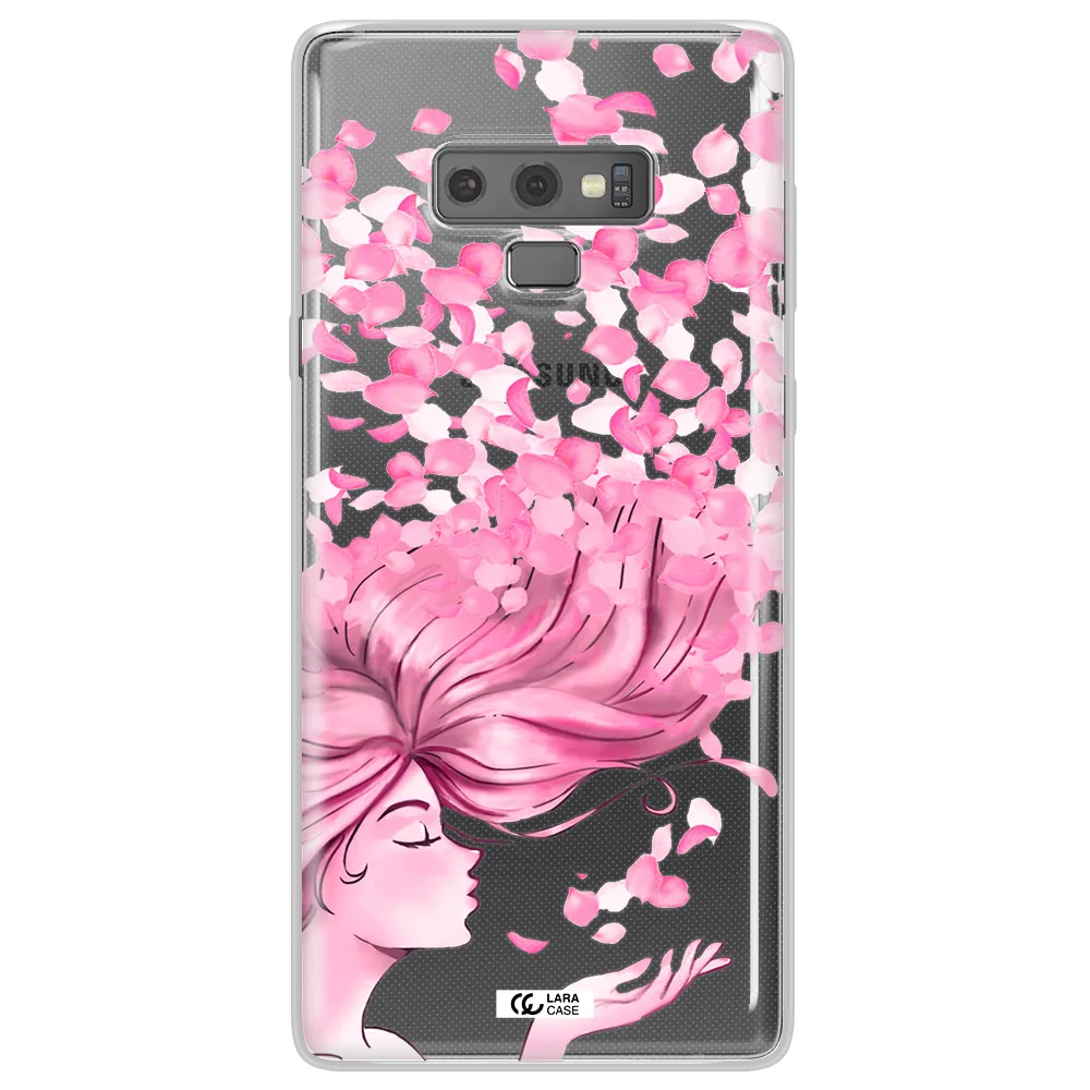 Sakura Leaves Hair Samsung Note 9 Clear TPU Case