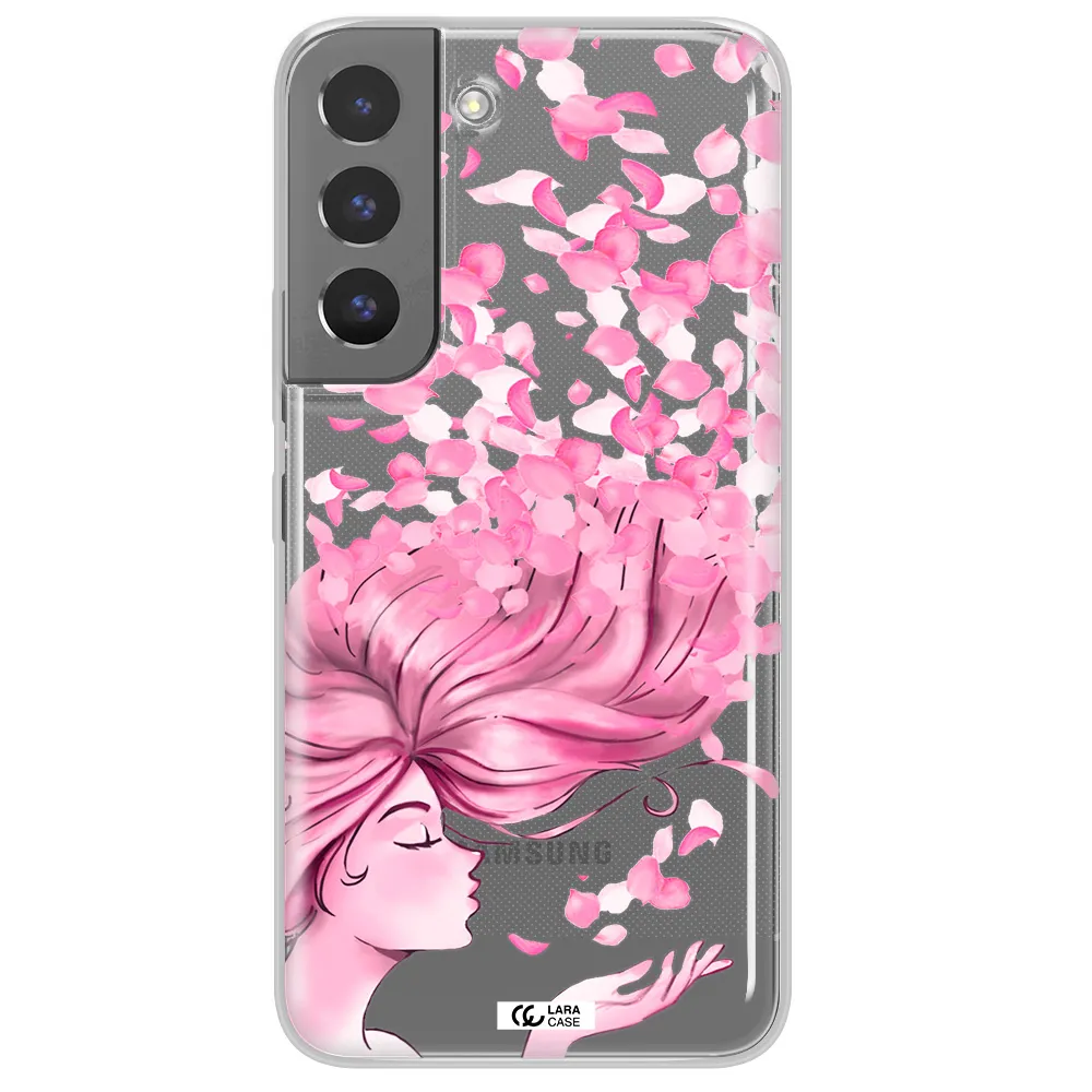 Sakura Leaves Hair Samsung S 22 Clear TPU Case