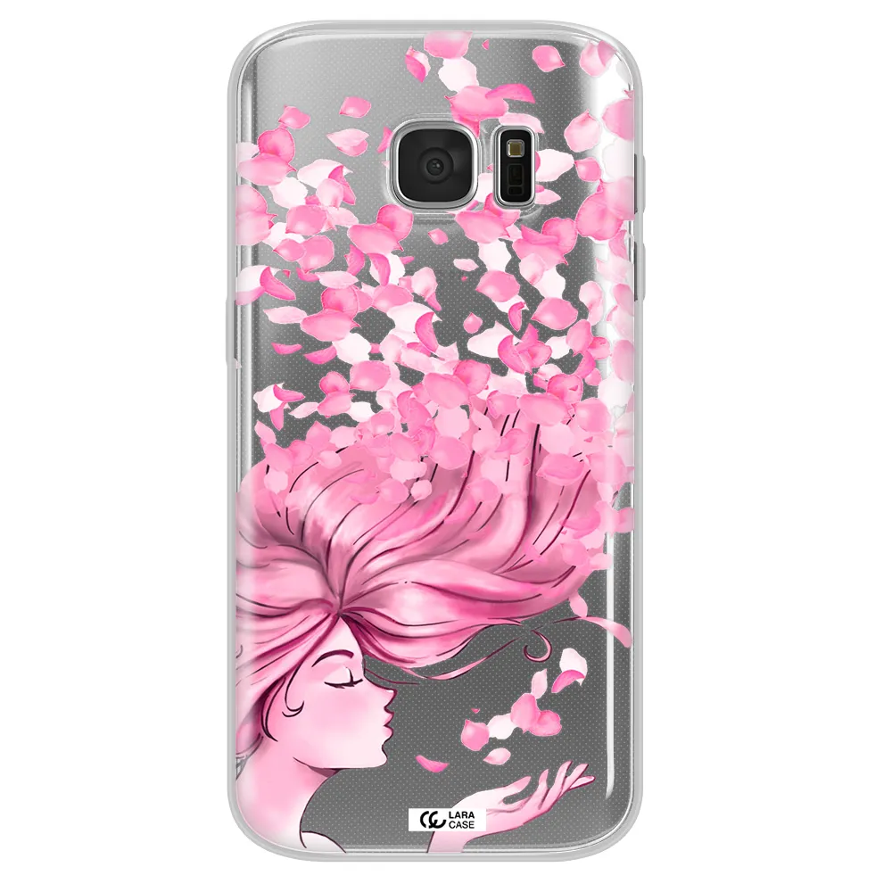 Sakura Leaves Hair Samsung S 7 Clear TPU Case