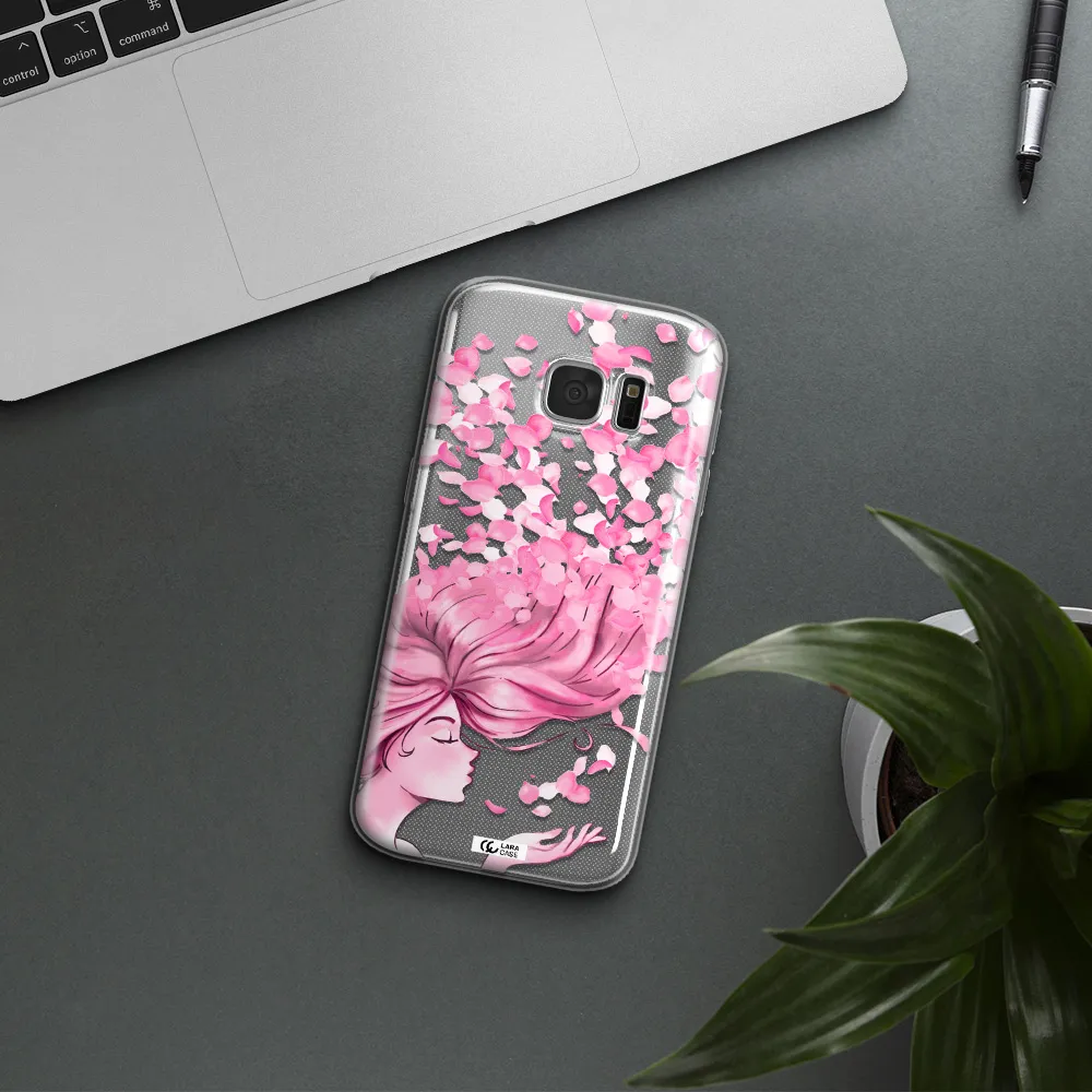 Sakura Leaves Hair Samsung S 7 Clear TPU Case