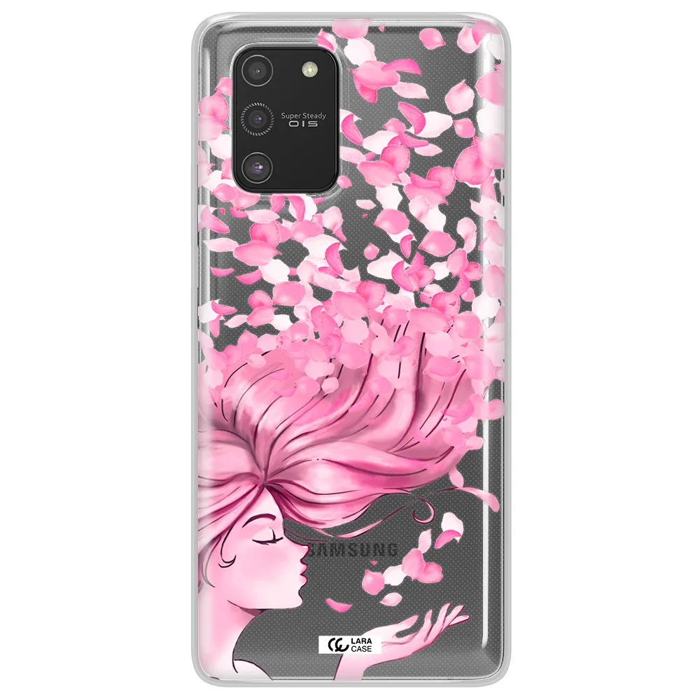 Sakura Leaves Hair Samsung S10 Lite Clear TPU Case