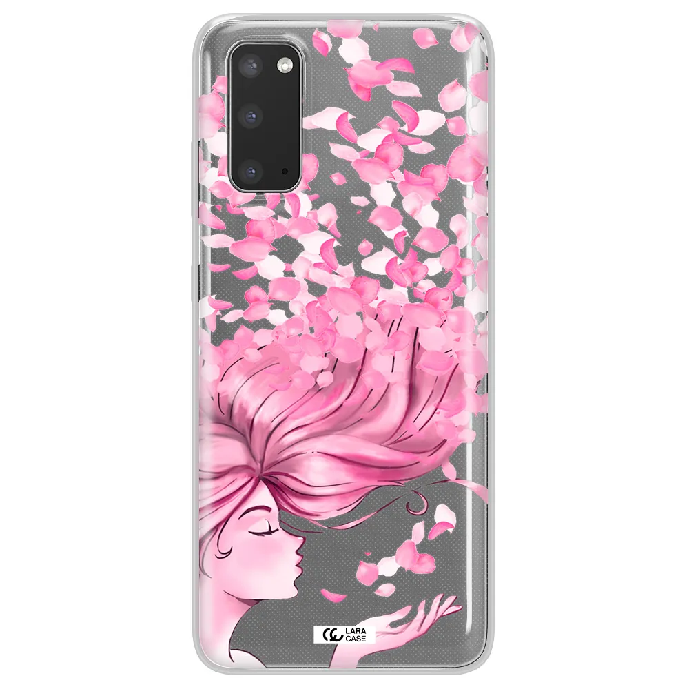 Sakura Leaves Hair Samsung S20 Clear TPU Case