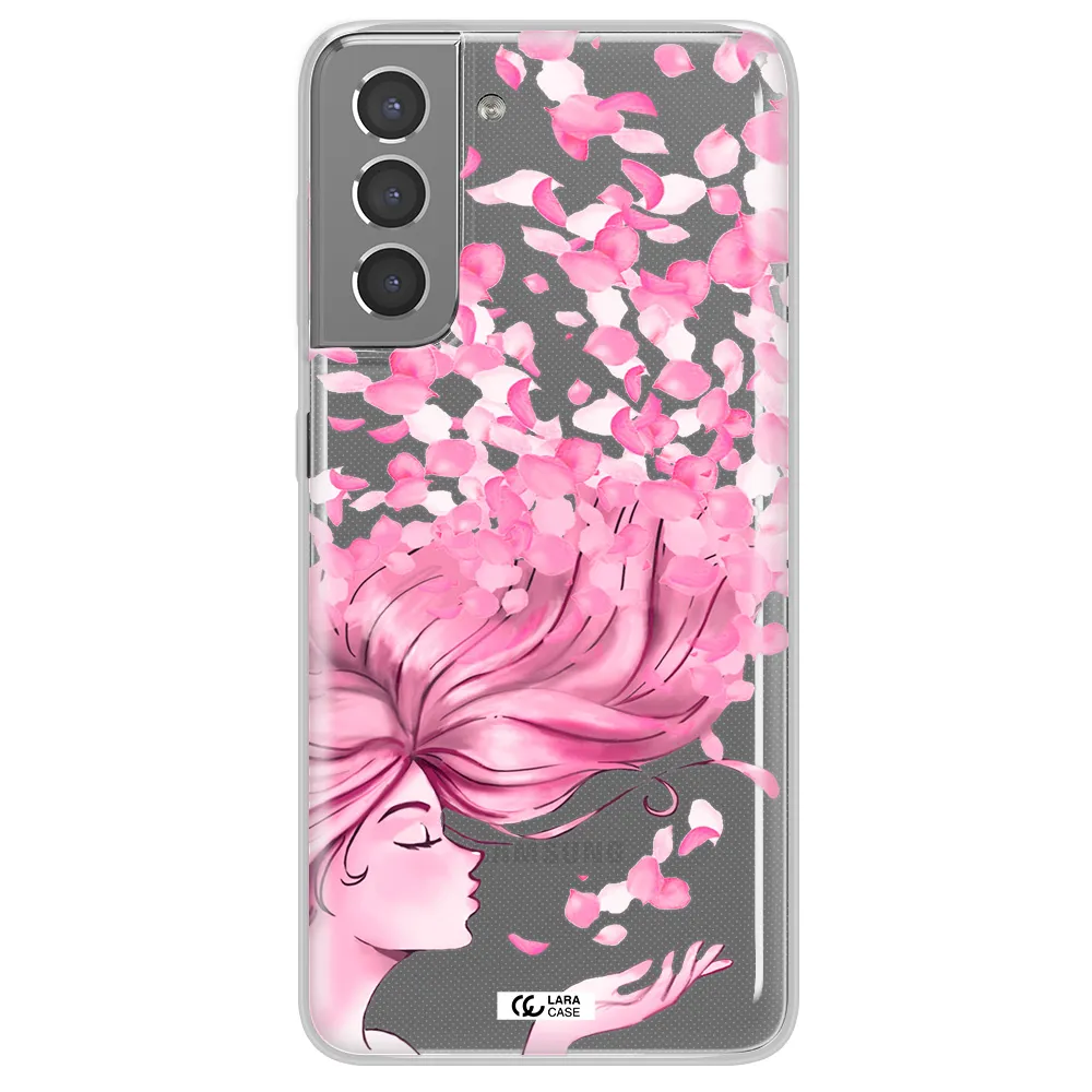 Sakura Leaves Hair Samsung S21 Plus Clear TPU Case