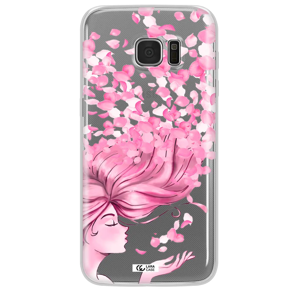Sakura Leaves Hair Samsung S7 Edge Clear TPU Case
