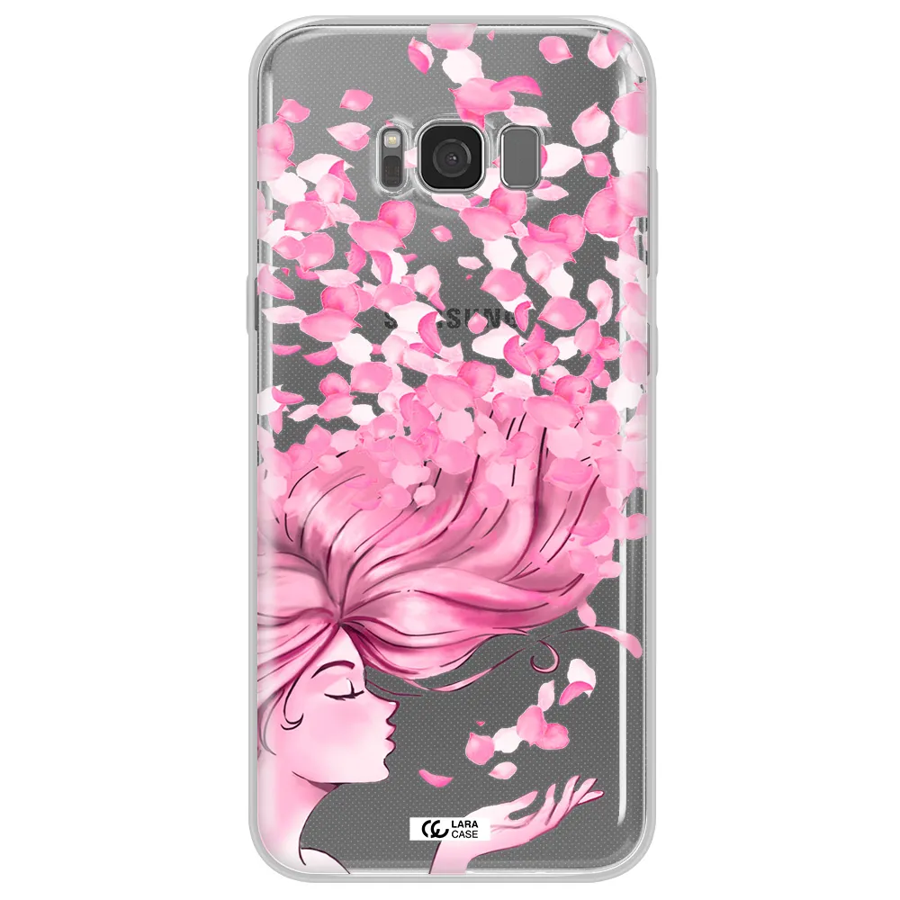 Sakura Leaves Hair Samsung S8 Clear TPU Case