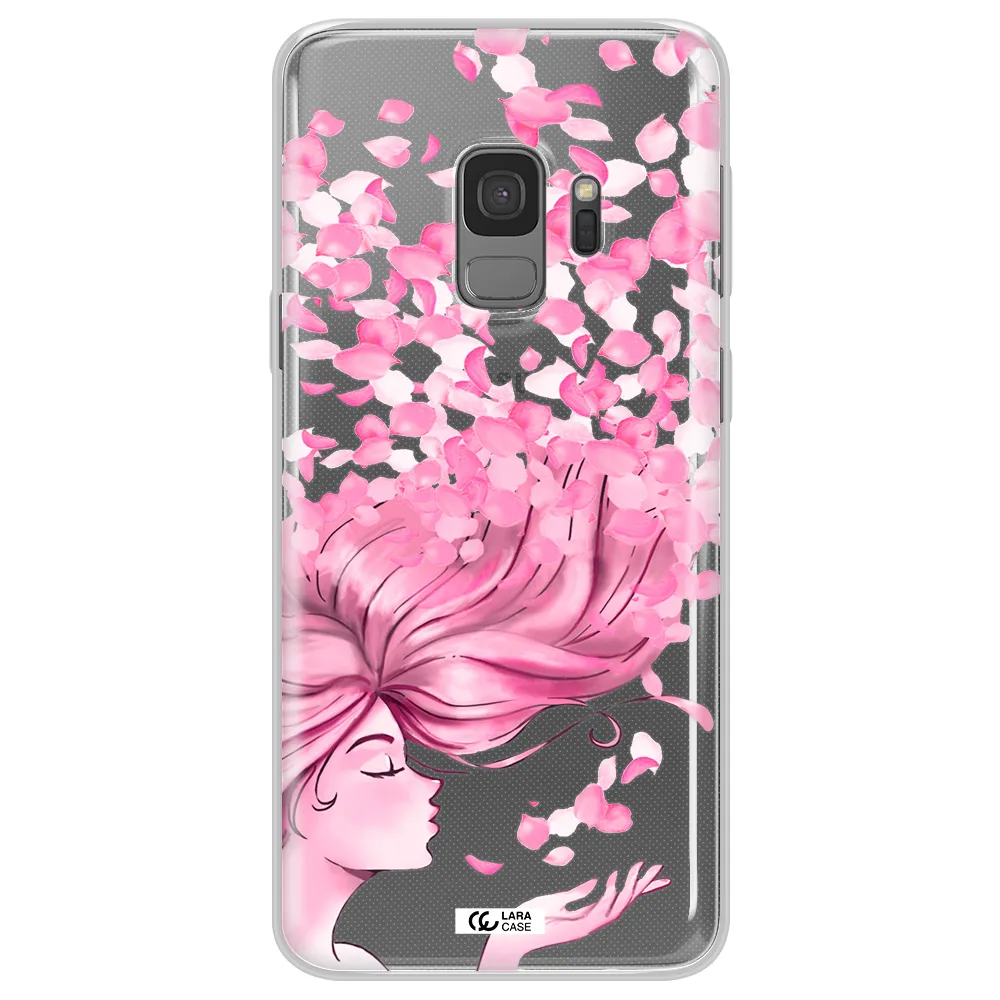 Sakura Leaves Hair Samsung S9 Clear TPU Case