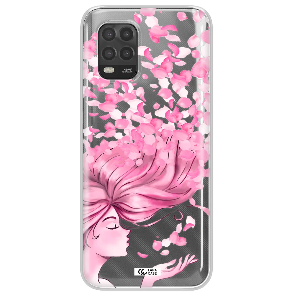 Sakura Leaves Hair Xiaomi Mi 10 Lite Clear TPU Case