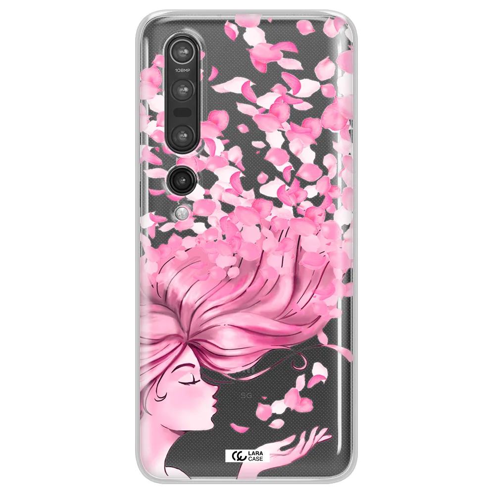 Sakura Leaves Hair Xiaomi Mi 10 Pro Clear TPU Case