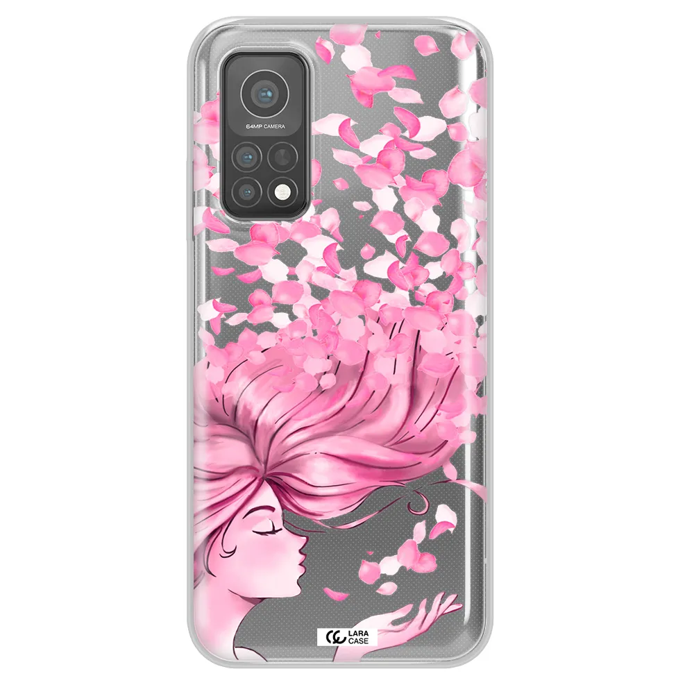 Sakura Leaves Hair Xiaomi Mi 10 T Pro Clear TPU Case