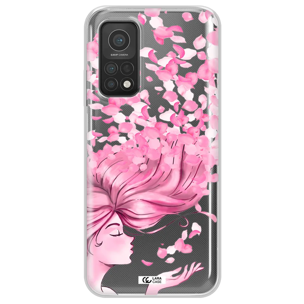 Sakura Leaves Hair Xiaomi Mi 10T Clear TPU Case