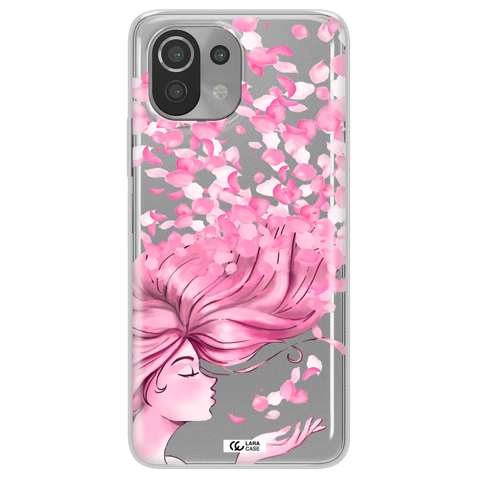 Sakura Leaves Hair Xiaomi Mi 11 Lite Clear TPU Case