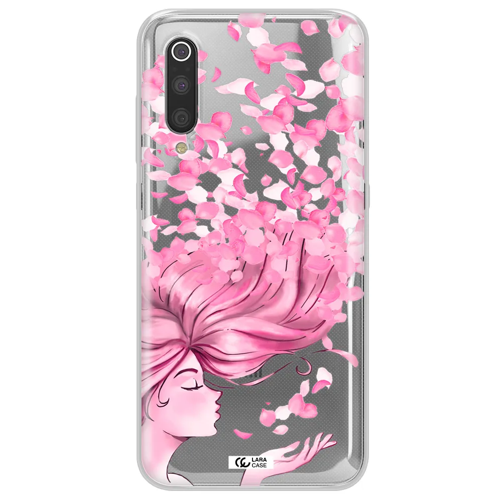 Sakura Leaves Hair Xiaomi Mi 9 Clear TPU Case