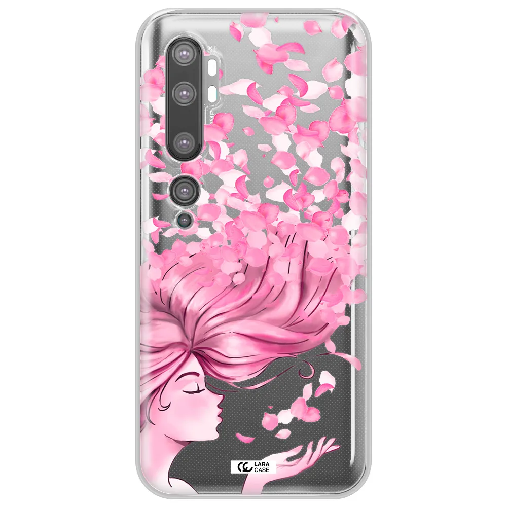 Sakura Leaves Hair Xiaomi Mi Note 10 Clear TPU Case