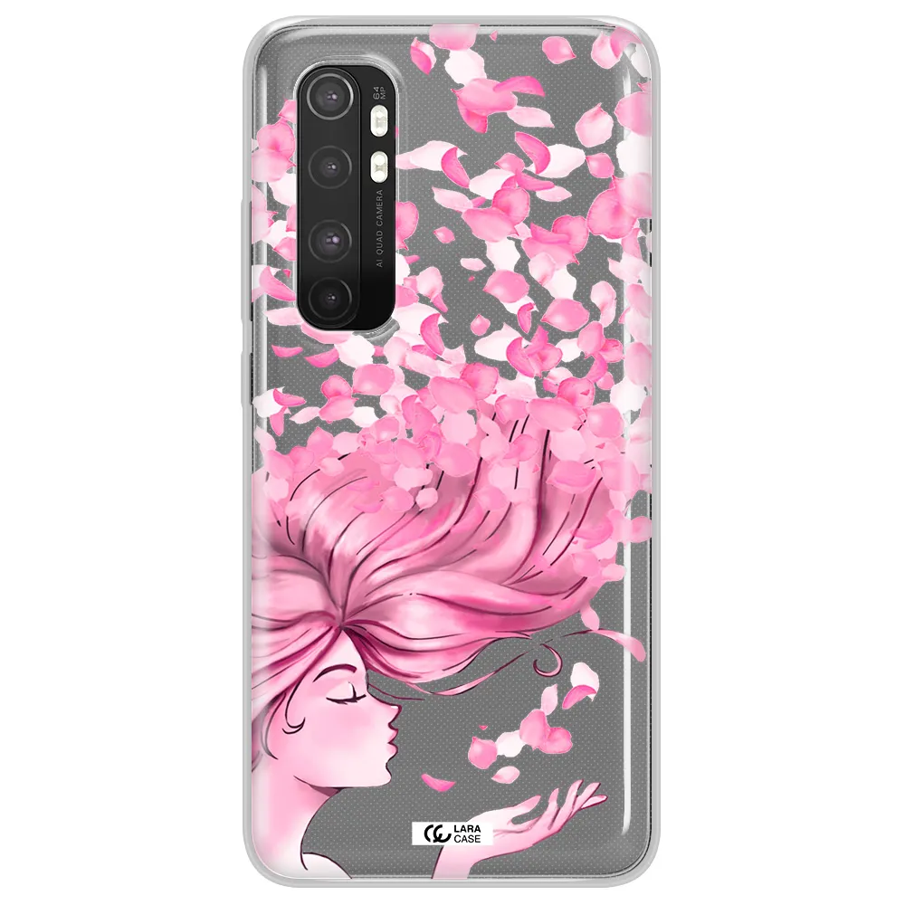 Sakura Leaves Hair Xiaomi Mi Note 10 Lite Clear TPU Case
