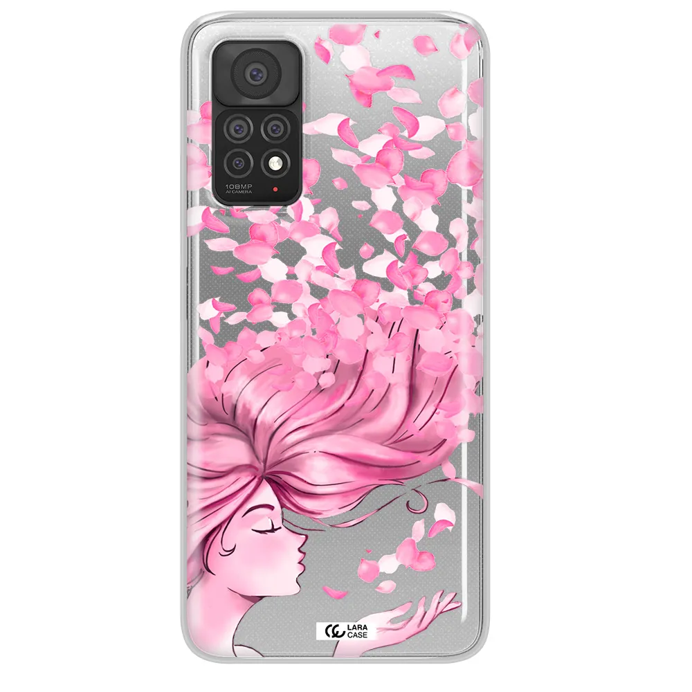 Sakura Leaves Hair Xiaomi Note 11 Pro Clear TPU Case
