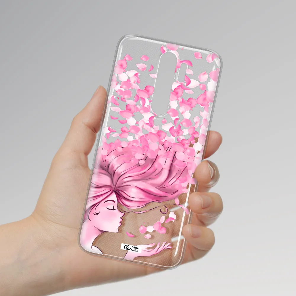 Sakura Leaves Hair Xiaomi Note 8 Pro Clear TPU Case