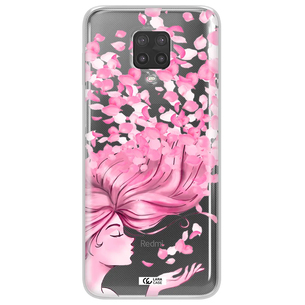 Sakura Leaves Hair Xiaomi Note 9 Pro Clear TPU Case
