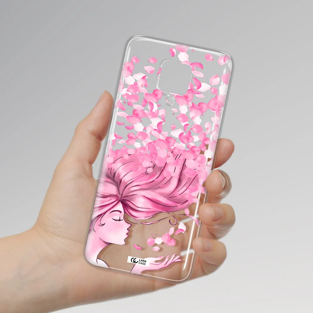 Sakura Leaves Hair Xiaomi Note 9 Pro Clear TPU Case