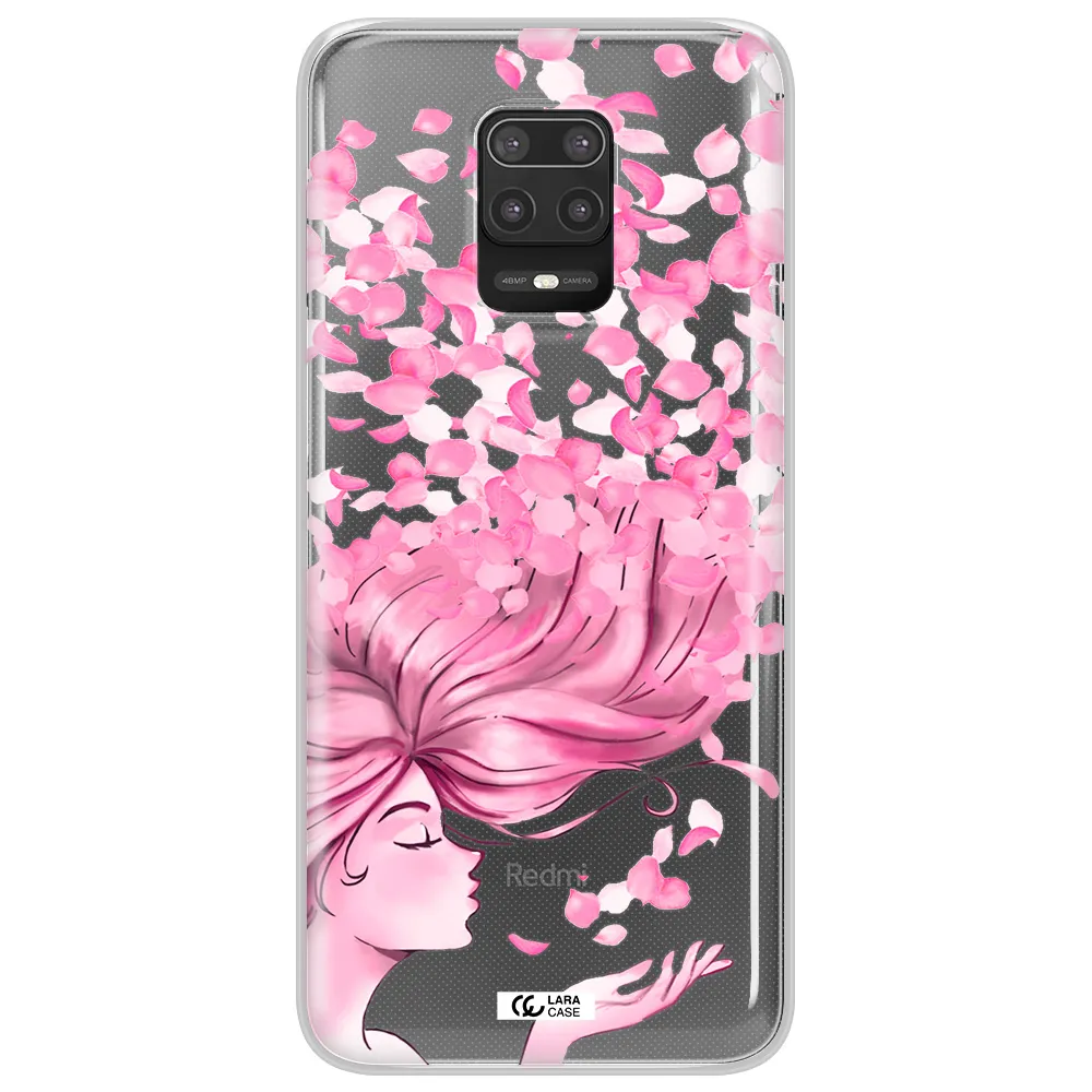 Sakura Leaves Hair Xiaomi Note 9S Clear TPU Case