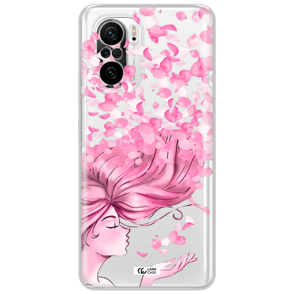 Sakura Leaves Hair Xiaomi Poco F3 Clear Tpu Case