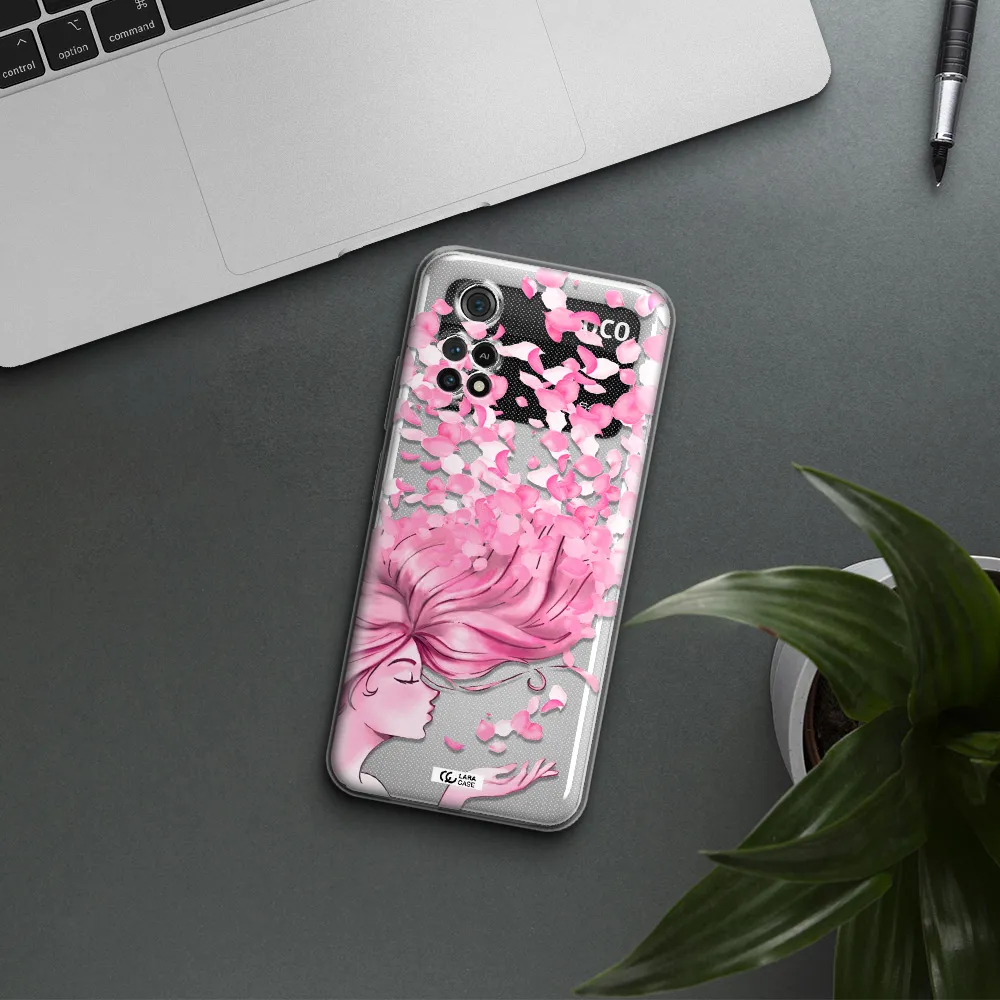 Sakura Leaves Hair Xiaomi Poco M4 Pro 4G Clear Tpu Case