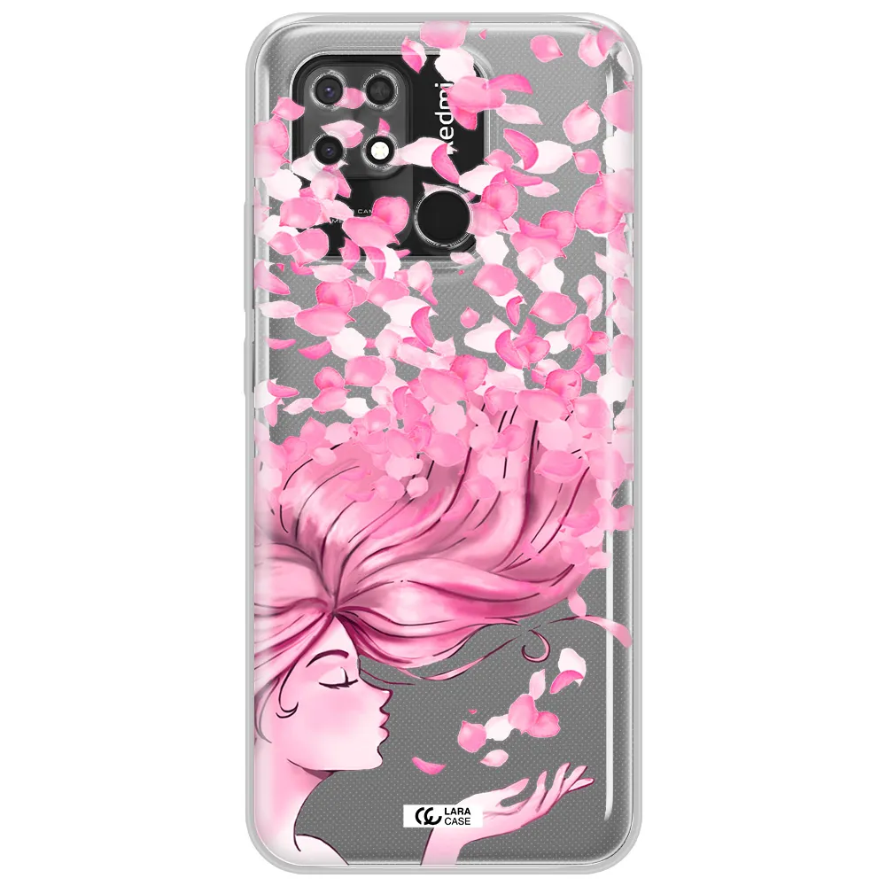 Sakura Leaves Hair Xiaomi Redmi 10C Clear TPU Case