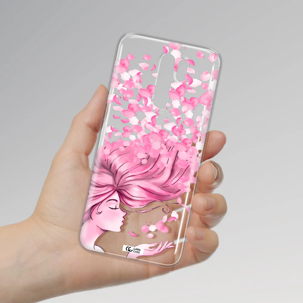 Sakura Leaves Hair Xiaomi Redmi 9 Clear TPU Case
