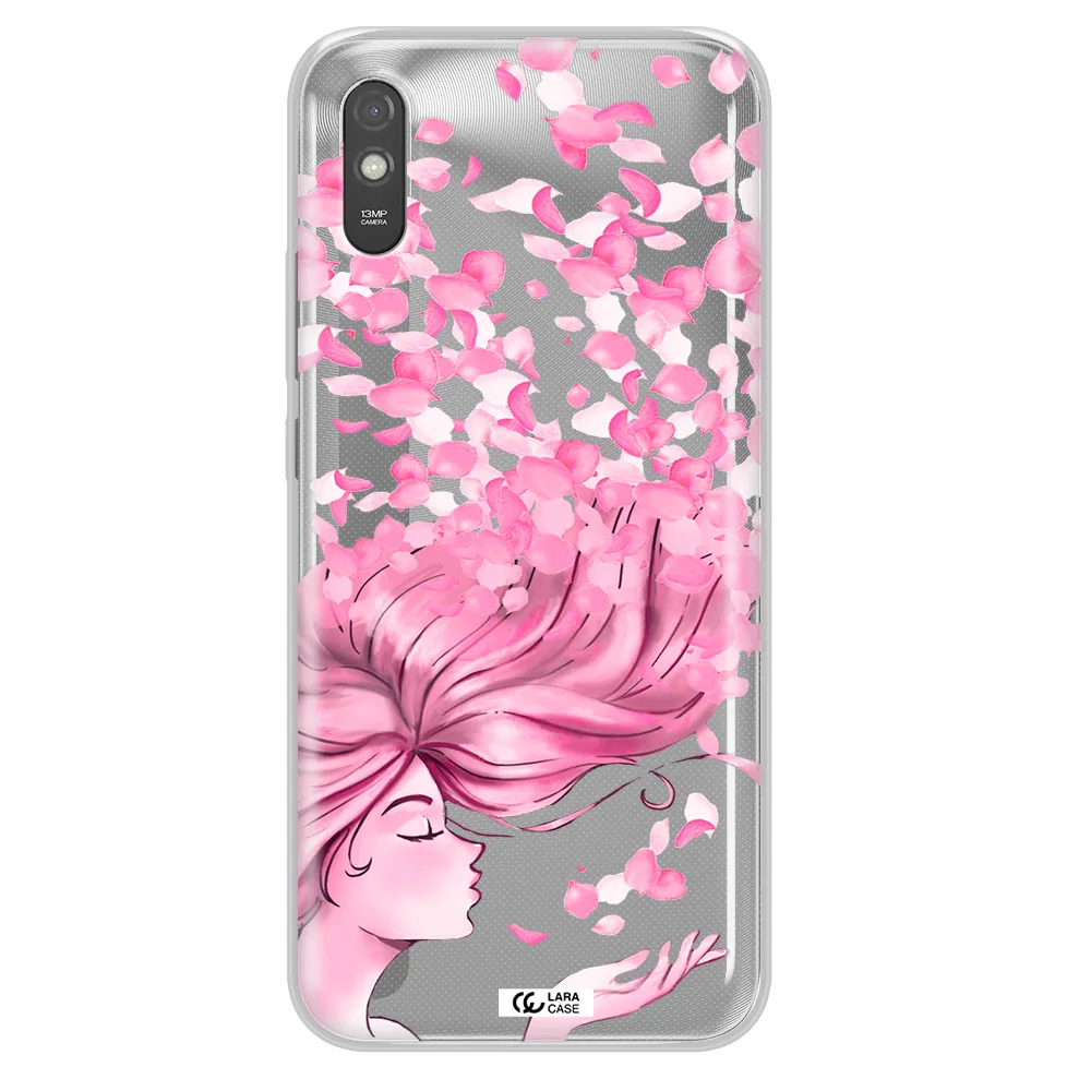 Sakura Leaves Hair Xiaomi Redmi 9A Clear TPU Case