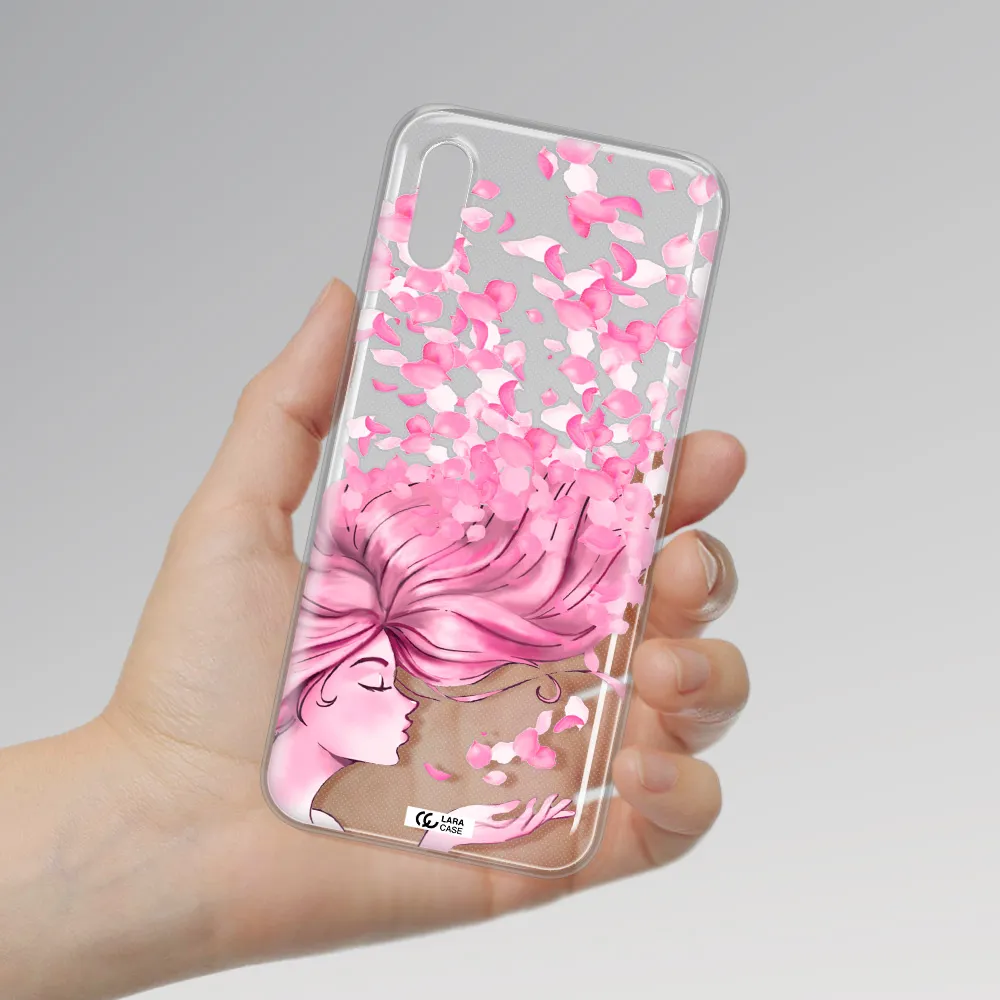 Sakura Leaves Hair Xiaomi Redmi 9A Clear TPU Case