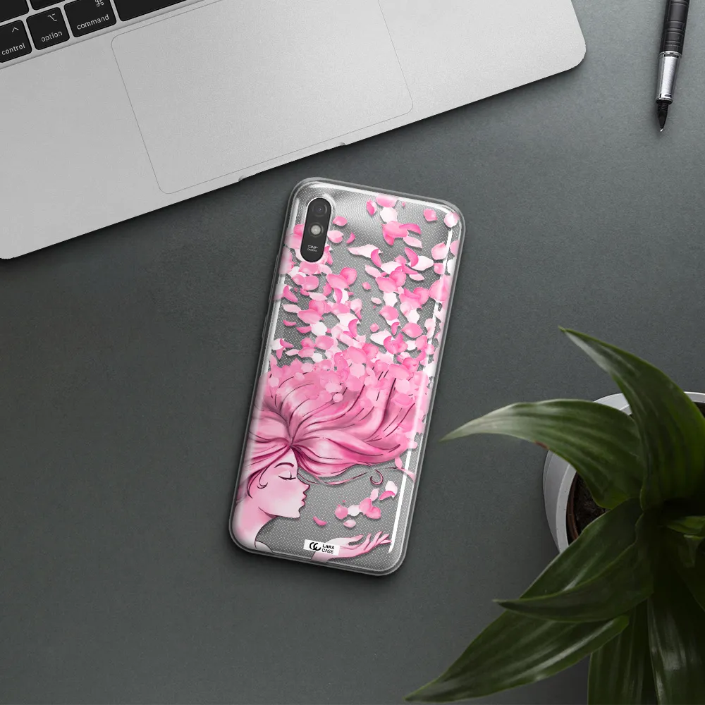 Sakura Leaves Hair Xiaomi Redmi 9A Clear TPU Case