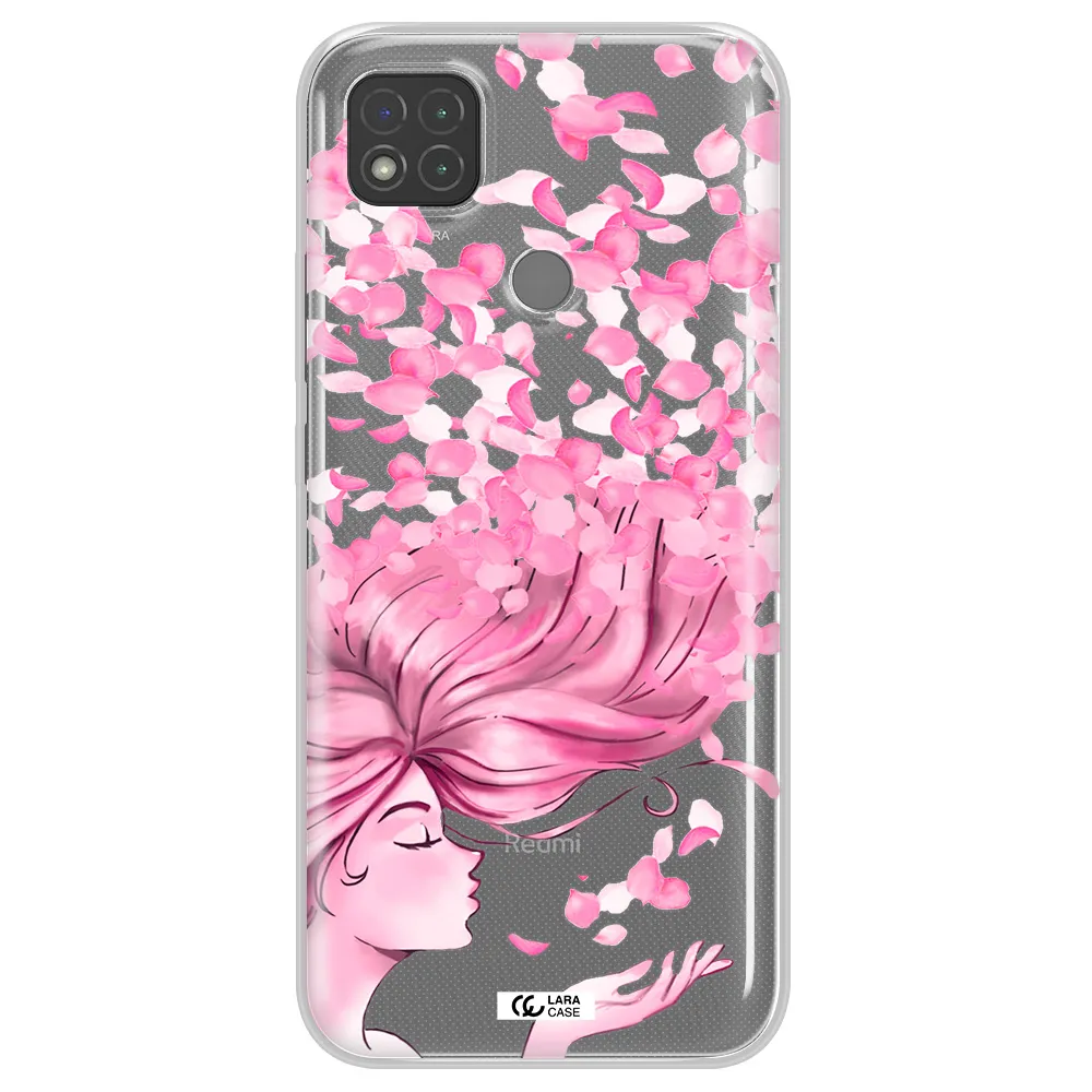 Sakura Leaves Hair Xiaomi Redmi 9C Clear TPU Case