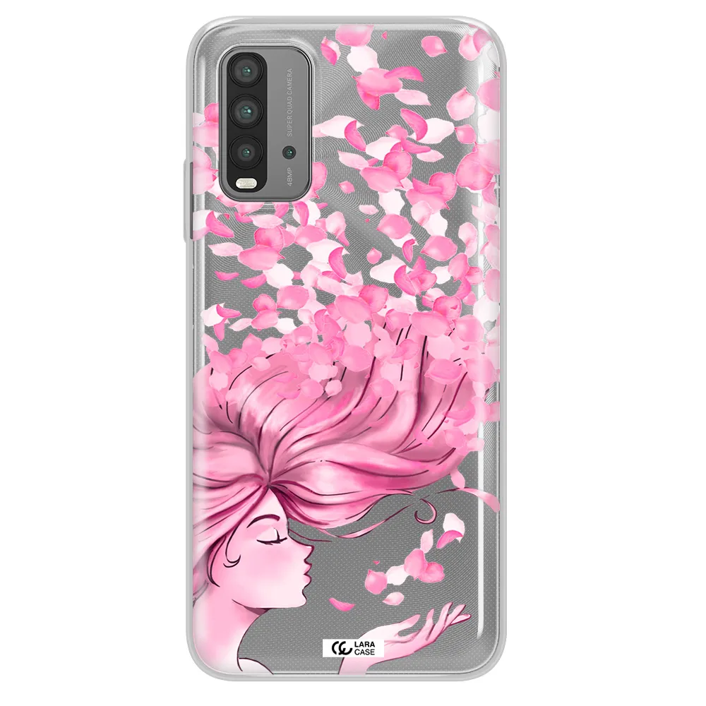 Sakura Leaves Hair Xiaomi Redmi 9T Clear TPU Case