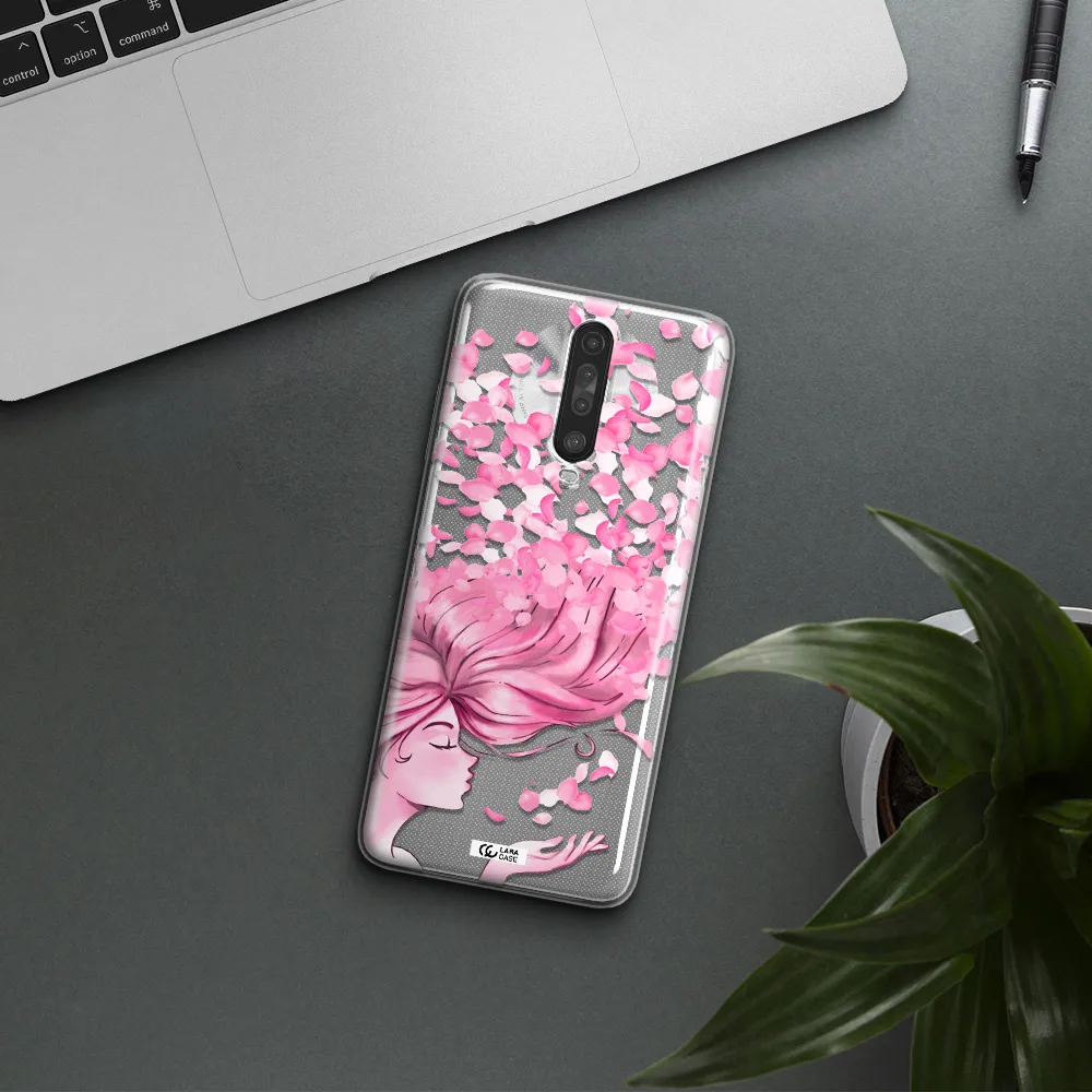 Sakura Leaves Hair Xiaomi Redmi K30 Clear TPU Case