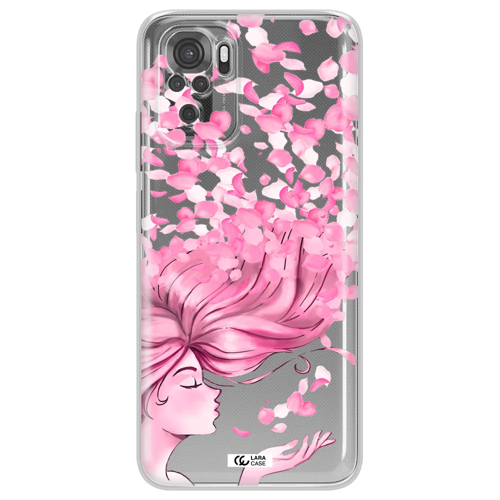 Sakura Leaves Hair Xiaomi Redmi Note 10S Clear Tpu Case