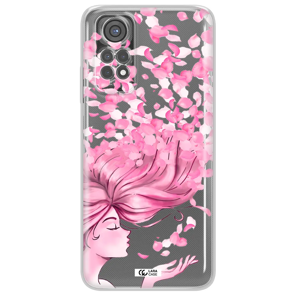 Sakura Leaves Hair Xiaomi Redmi Note 11S Clear Tpu Case