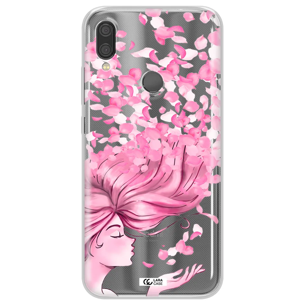 Sakura Leaves Hair Xiaomi Redmi Note 7 Clear TPU Case