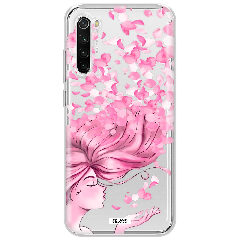 Sakura Leaves Hair Xiaomi Redmi Note 8T Clear Tpu Case