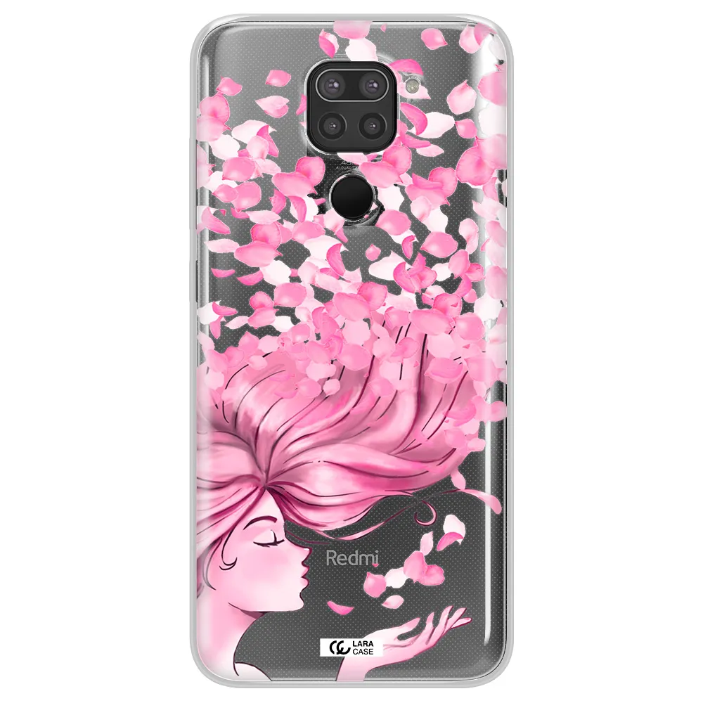 Sakura Leaves Hair Xiaomi Redmi Note 9 Clear TPU Case