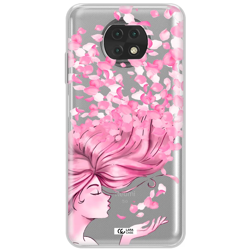 Sakura Leaves Hair Xiaomi Redmi Note 9T Clear Tpu Case