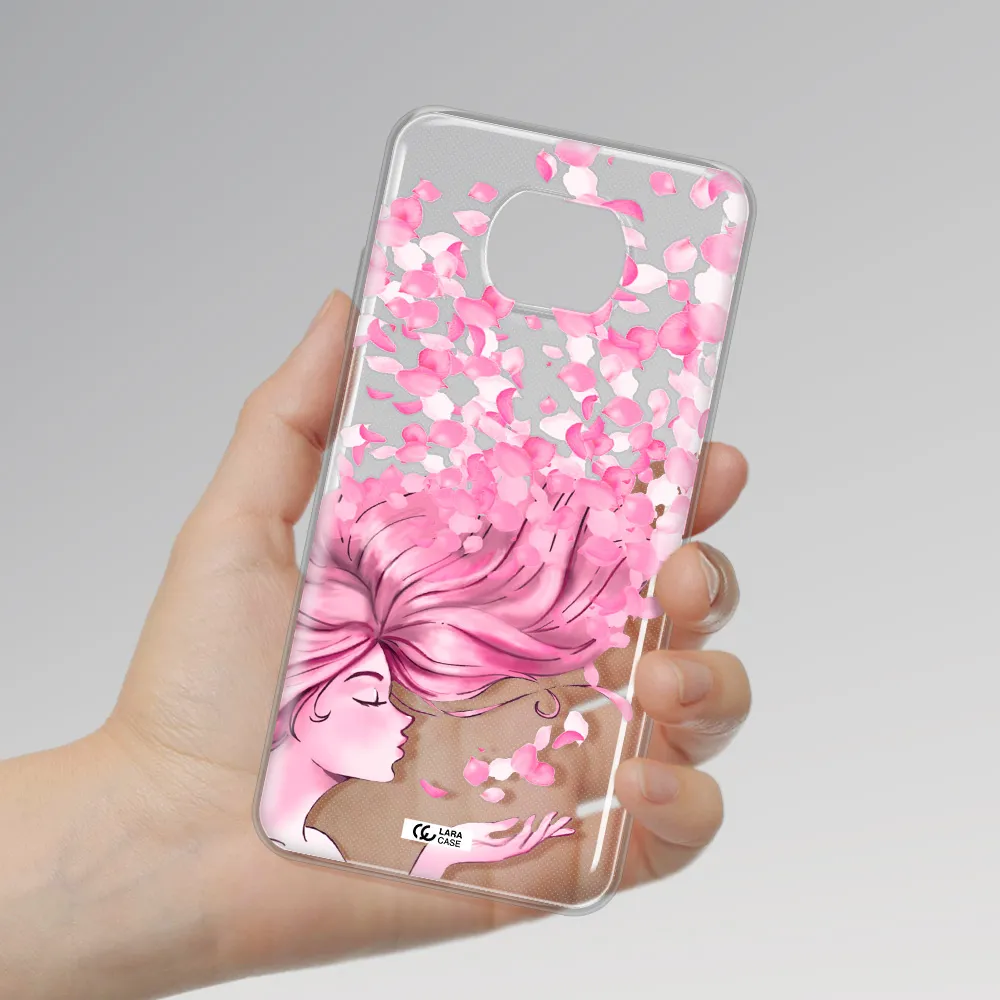 Sakura Leaves Hair Xiaomi Redmi Note 9T Clear Tpu Case
