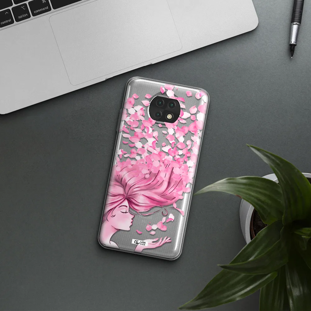 Sakura Leaves Hair Xiaomi Redmi Note 9T Clear Tpu Case