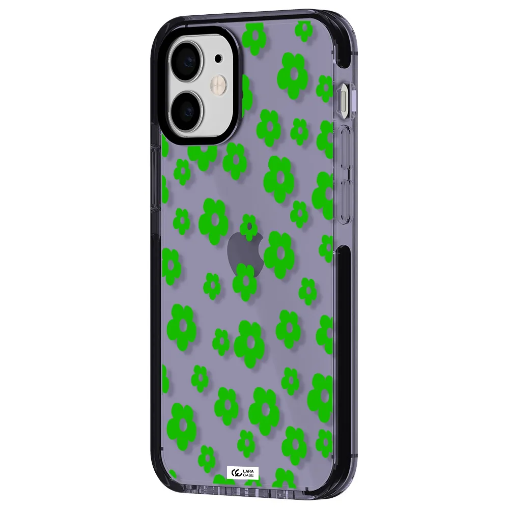 Five Petal Green Flower Apple iPhone 12 mini impact Lilac Case