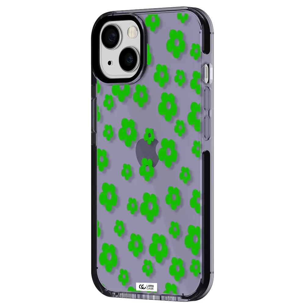 Five Petal Green Flower Apple iPhone 13 impact Lilac Case