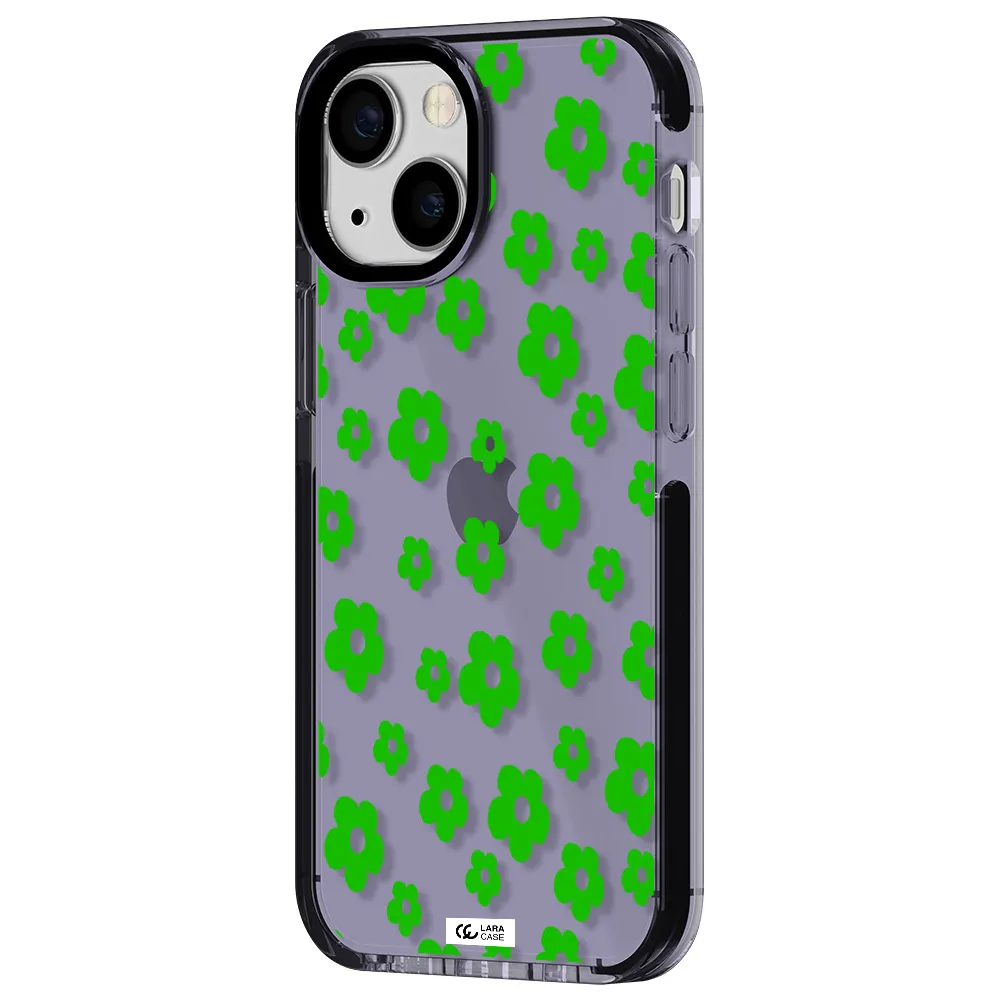 Five Petal Green Flower Apple iPhone 13 mini impact Lilac Case