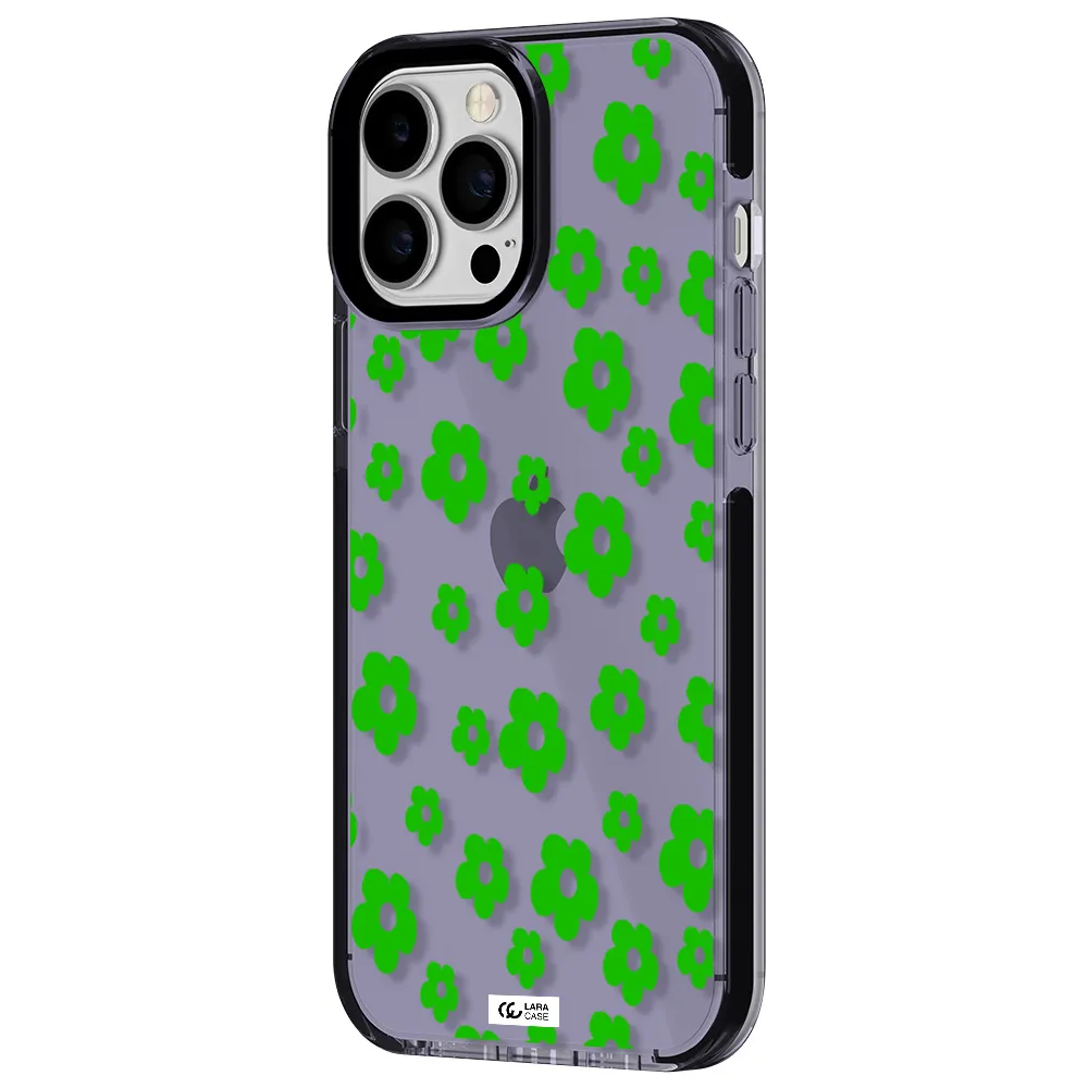 Five Petal Green Flower Apple iPhone 13 Pro Max impact Lilac Case
