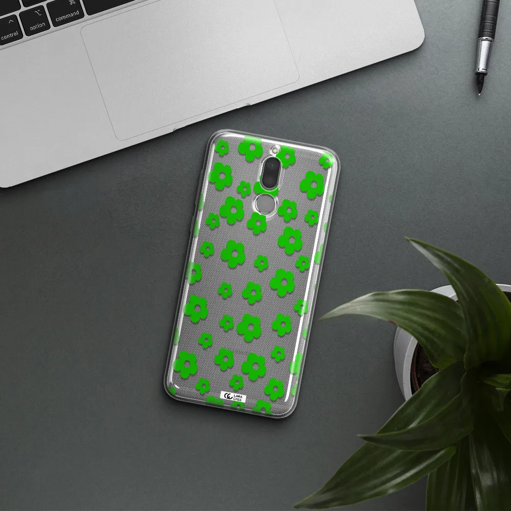 Five Petal Green Flower Huawei Mate 10 Lite Clear TPU Case