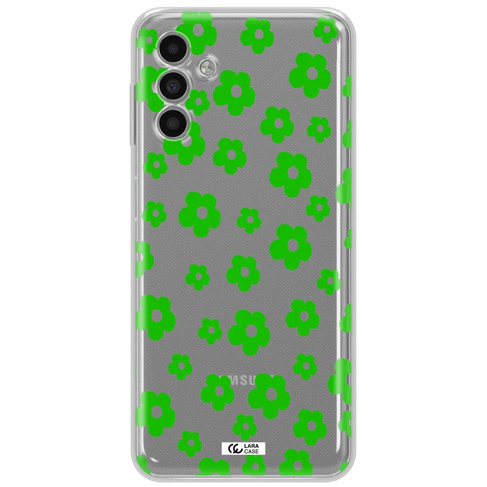 Five Petal Green Flower Samsung A13 5G Clear Tpu Case