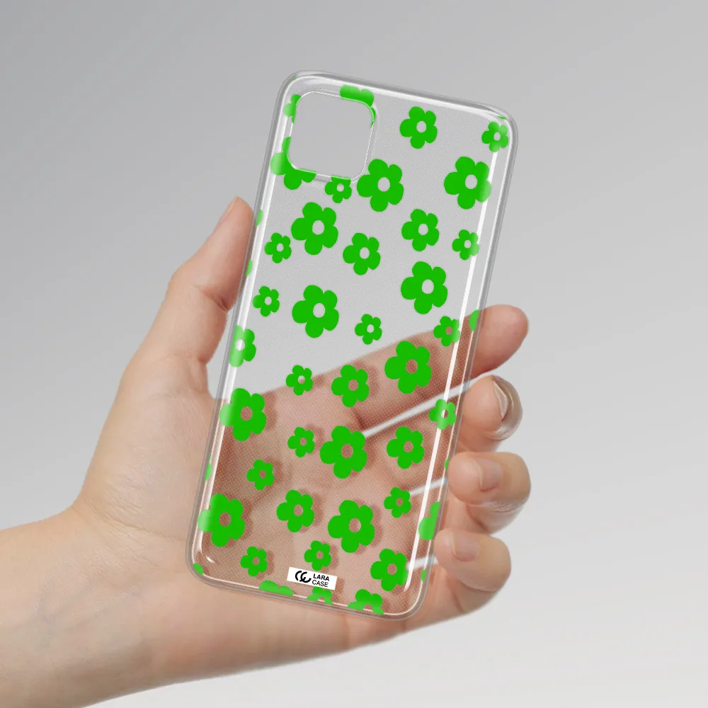 Five Petal Green Flower Samsung A22 5g Clear TPU Case