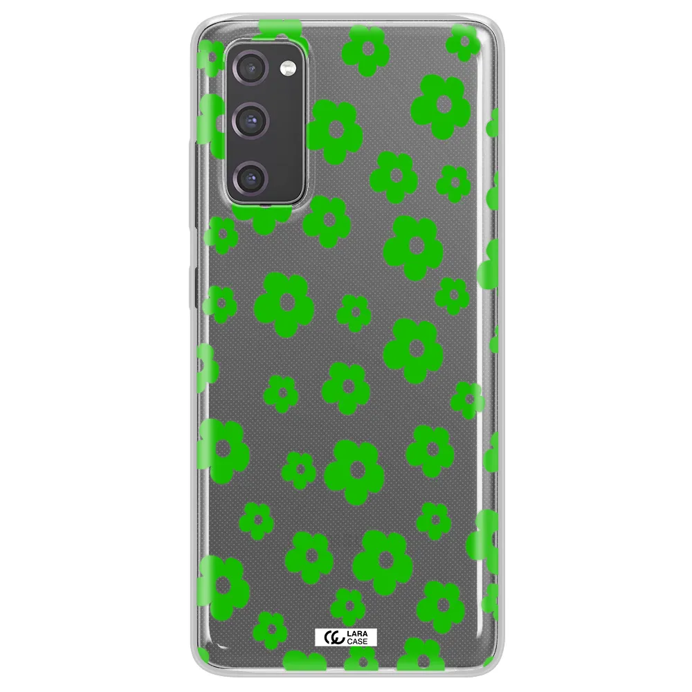 Five Petal Green Flower Samsung S20 Fe Clear TPU Case